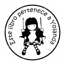 EX LIBRIS NIÑA EN COLUMPIO