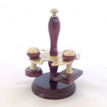 Portasellos Estrella Decodesk Madera y Latón - 6 Sellos