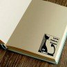 Sello libro gato negro